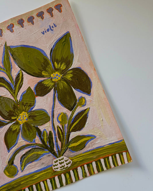 Violet – February Birth Flower Art Print