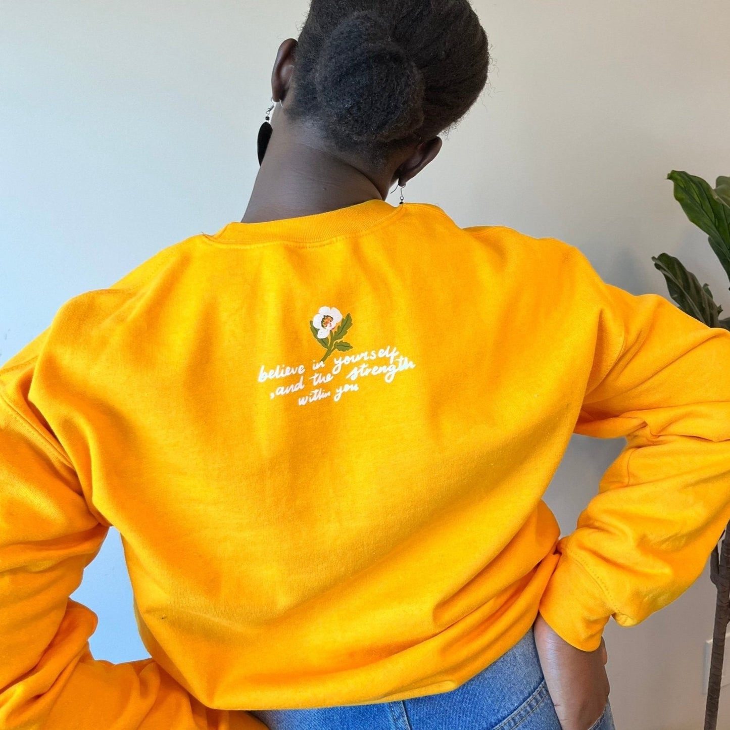 Yellow Graphic Sweatshirt | BLE | Breathe Live Explore