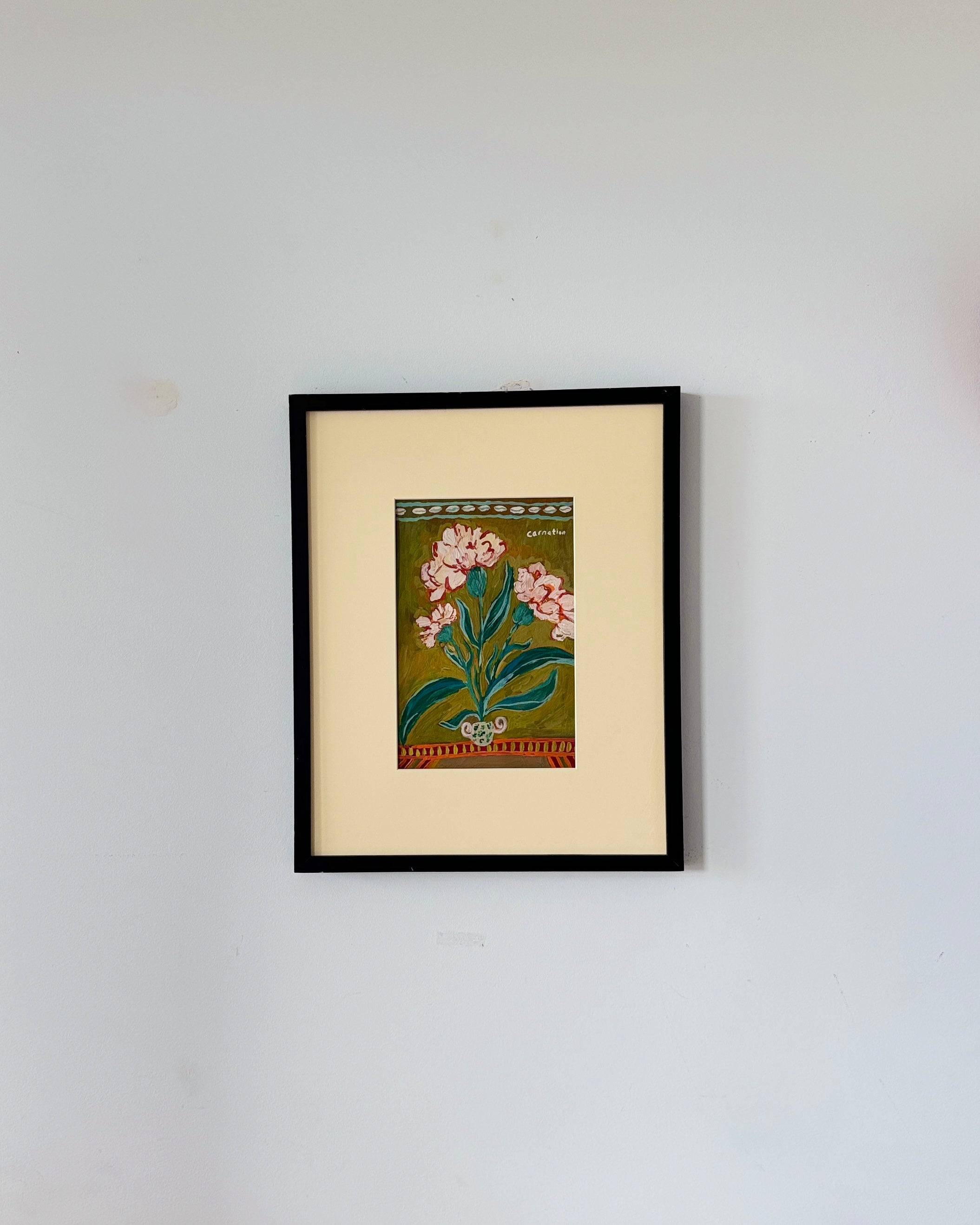 Carnation – January Birth Flower Art Print