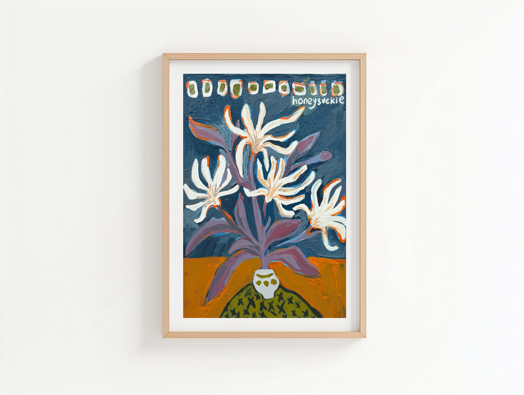 Honeysuckle – June Birth Flower Art Print