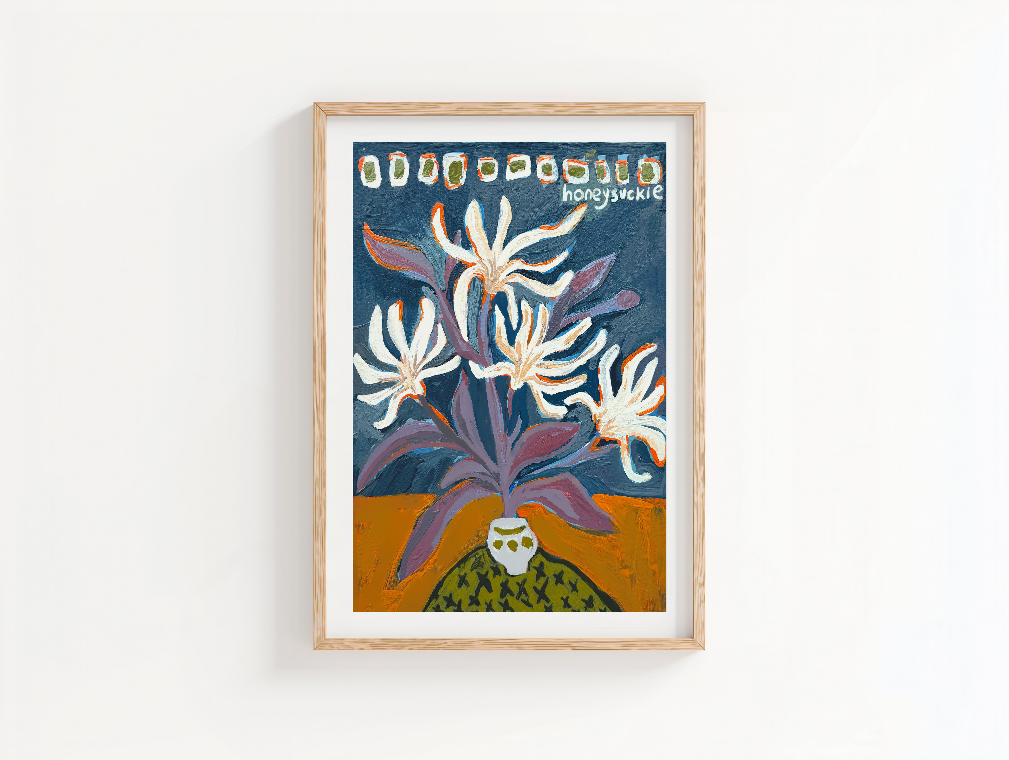 Honeysuckle – June Birth Flower Art Print
