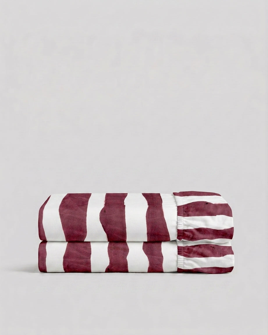 Layo Merlot Fitted Sheet