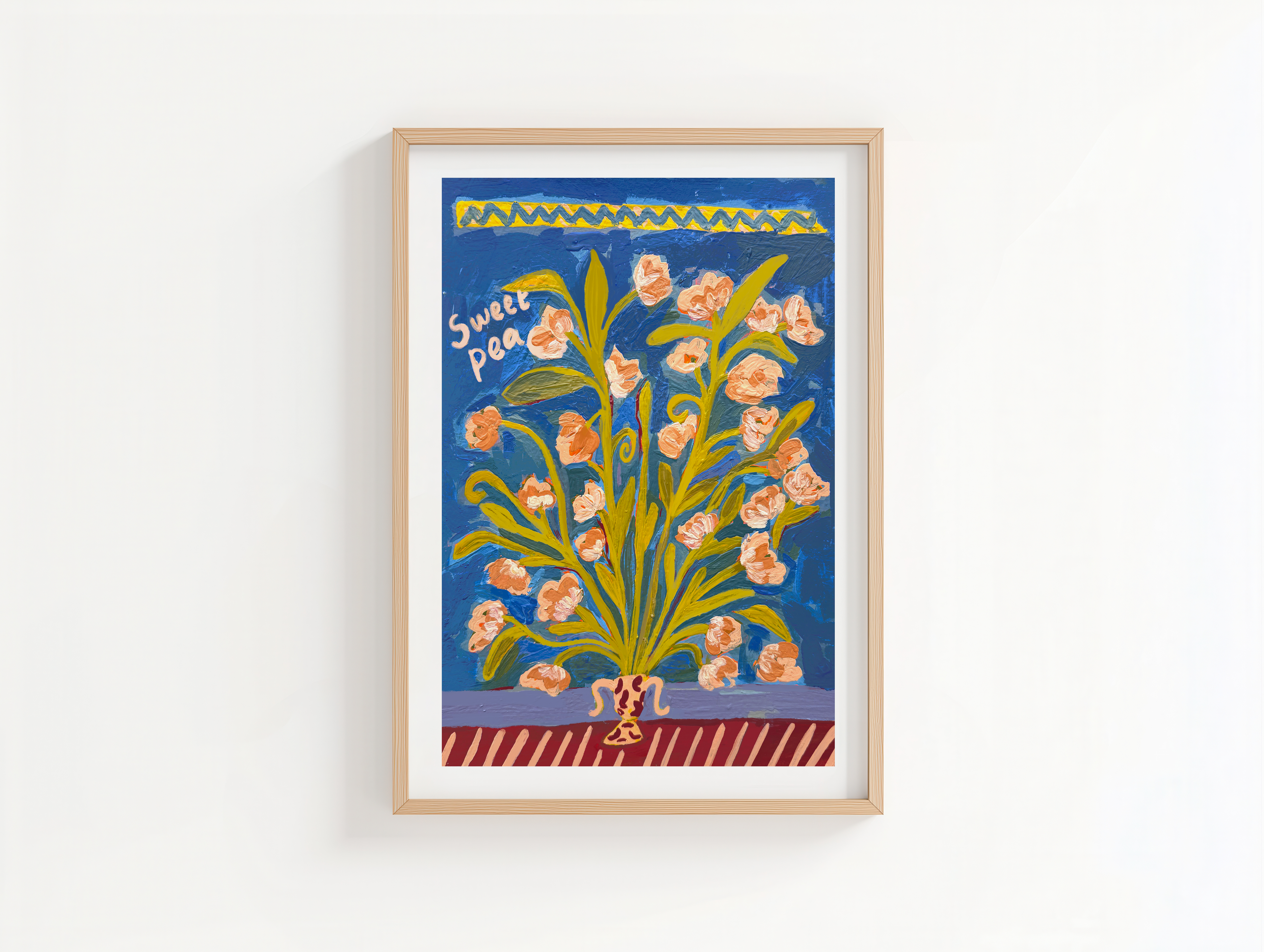 Sweet Pea – April Birth Flower Art Print
