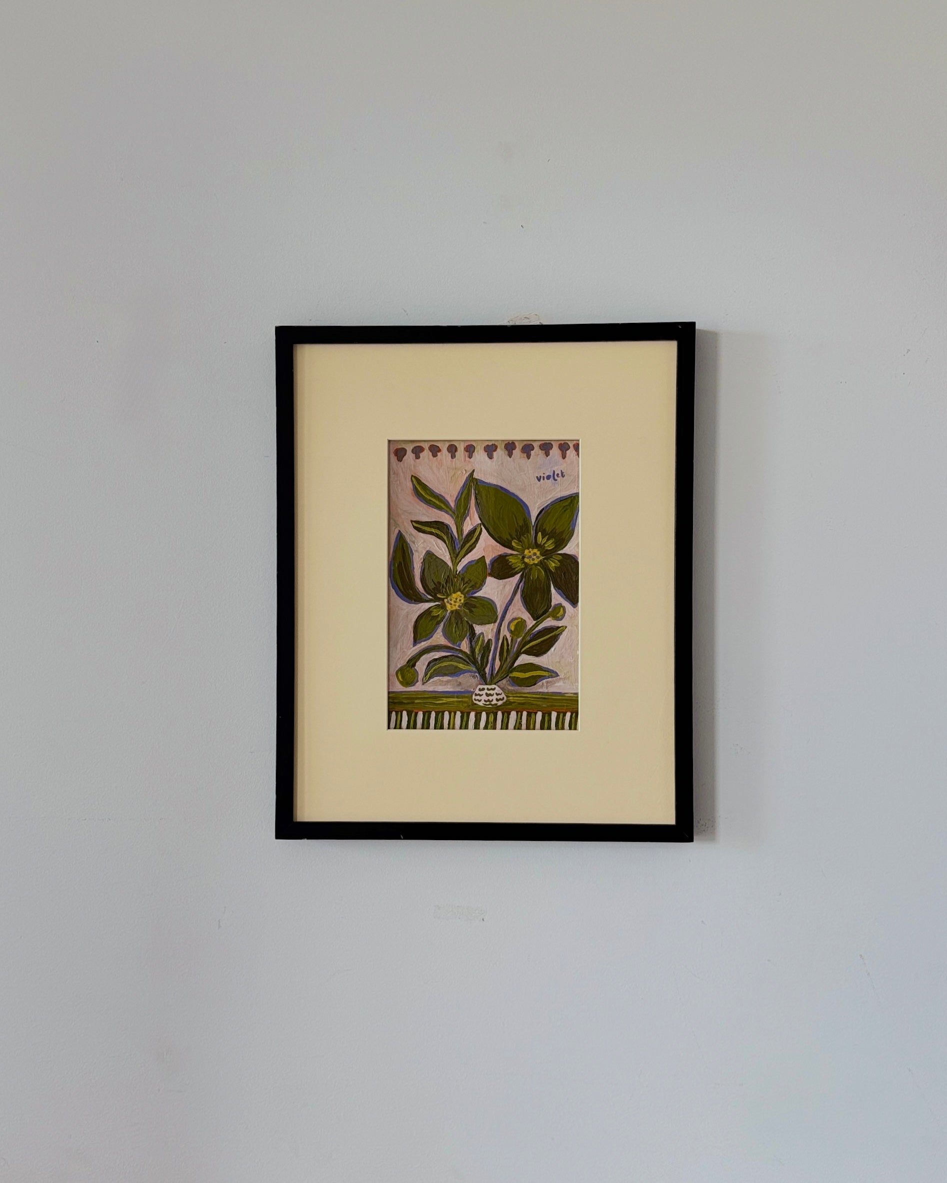 Violet – February Birth Flower Art Print