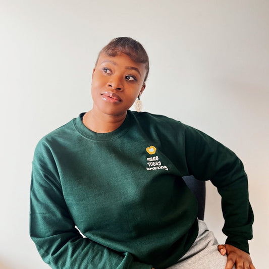 Green Graphic Sweatshirt | BLE | Breathe Live Explore